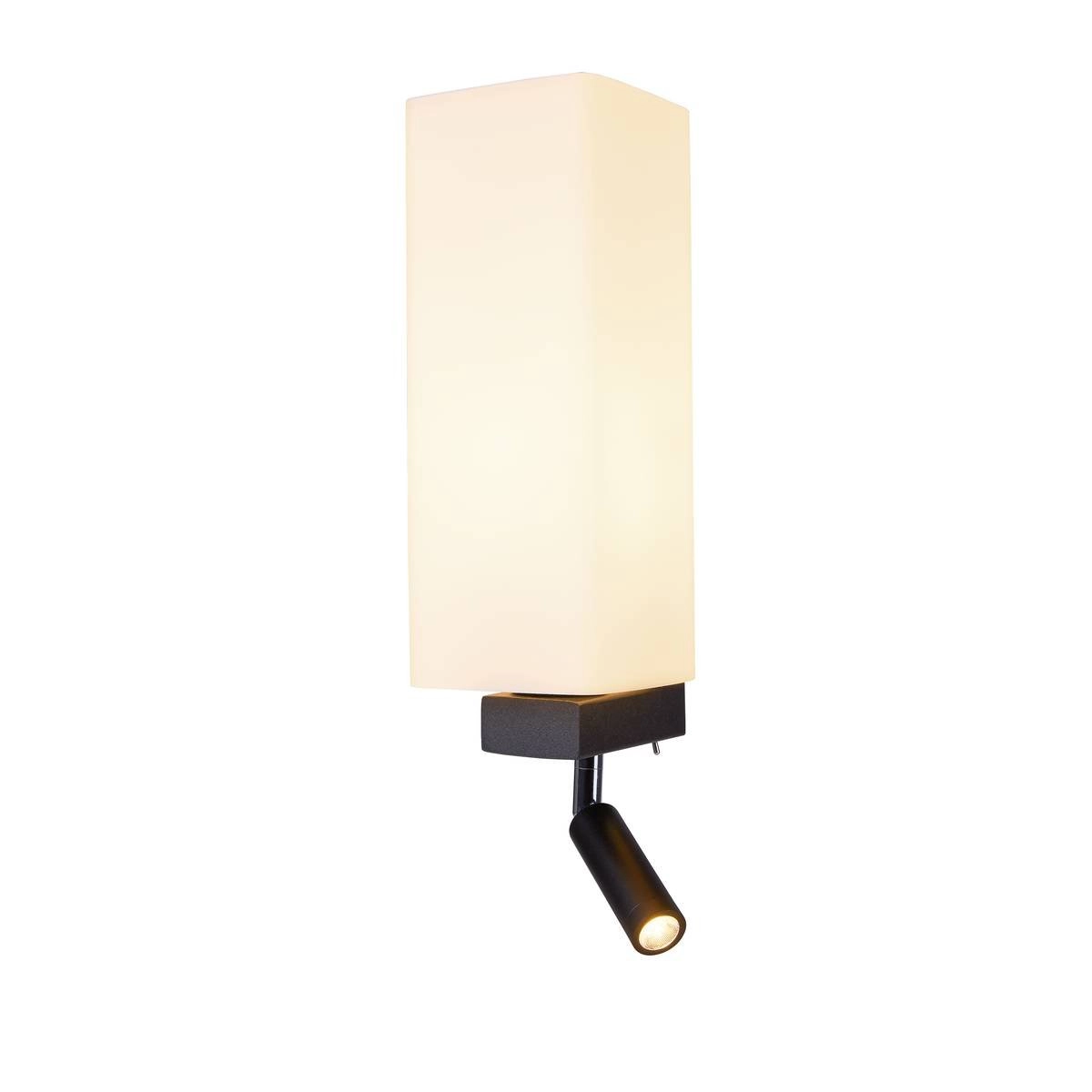 Slaapkamer wandlamp Quadrass zwart SLV 4024163235853