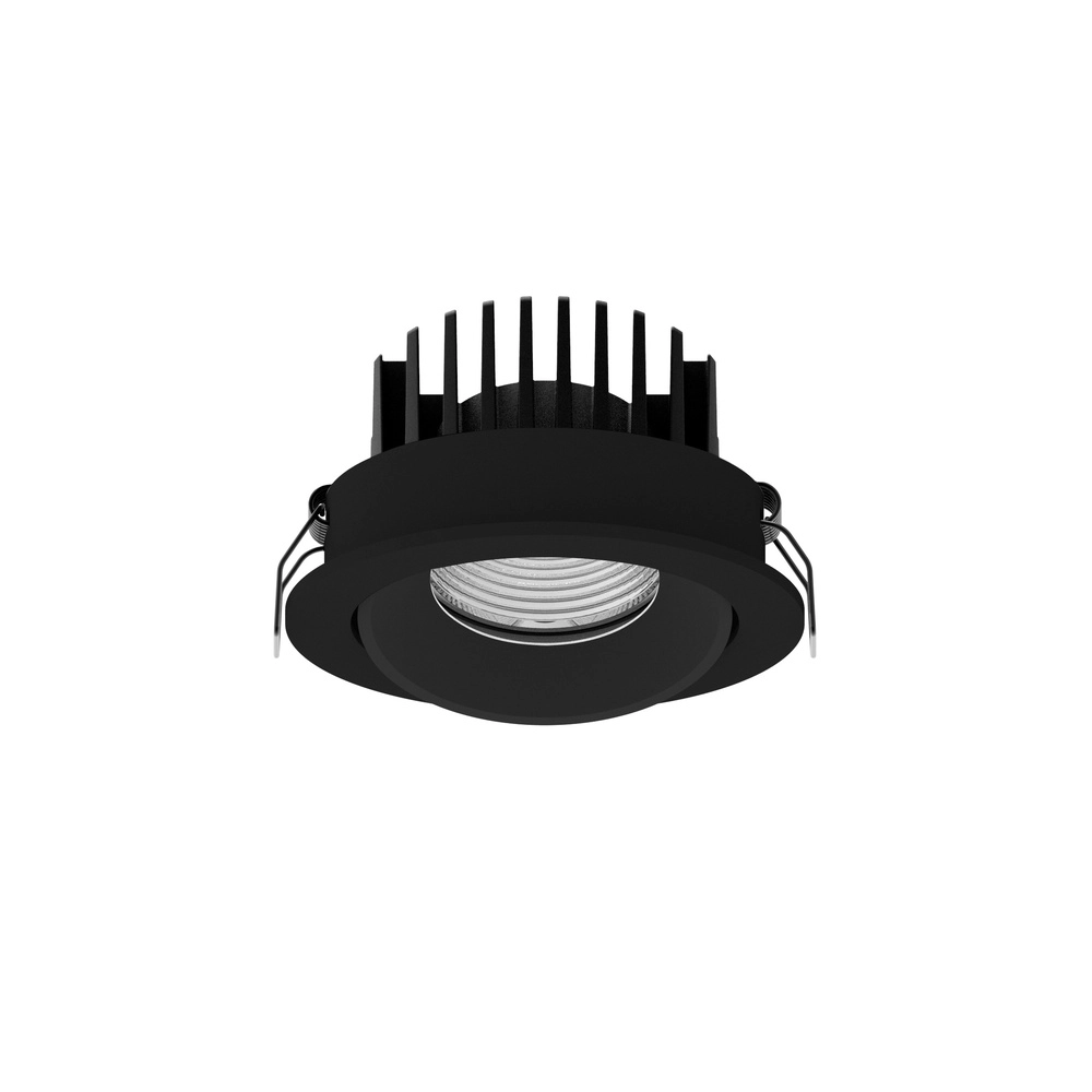 Zwarte inbouwspot Blade Ø 9cm richtbaar Lyora 5212017418579