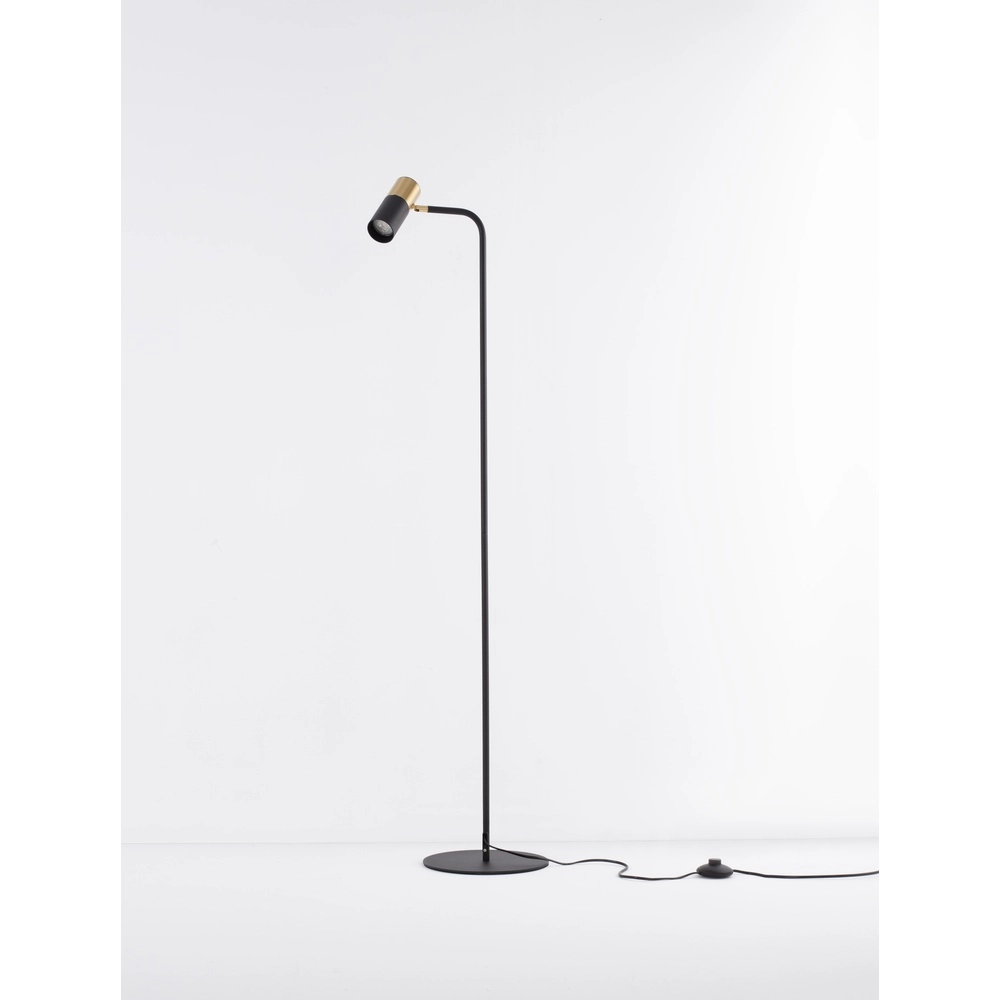 Vloerlamp Pongo zwart met goud Lyora 5212017441799