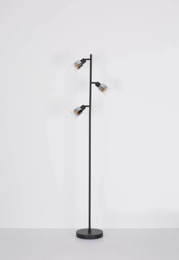 Vloerlamp Hubertus met smoke glas Globo 9007371458011