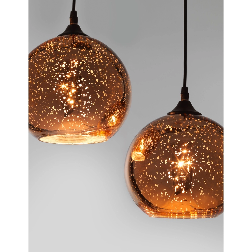Hanglamp Blaze 3-lichts koper glas Lyora 5212017412744