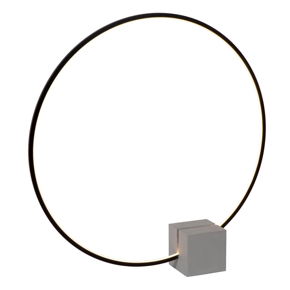 Zwarte tafellamp Cirkelis rond Ø 83cm Lucide 5411212051684