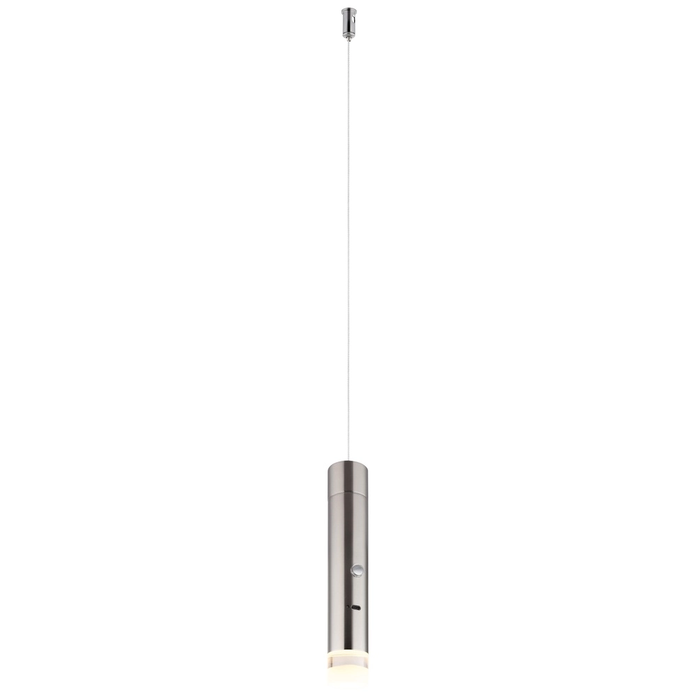 Strakke hanglamp Pelo nikkel