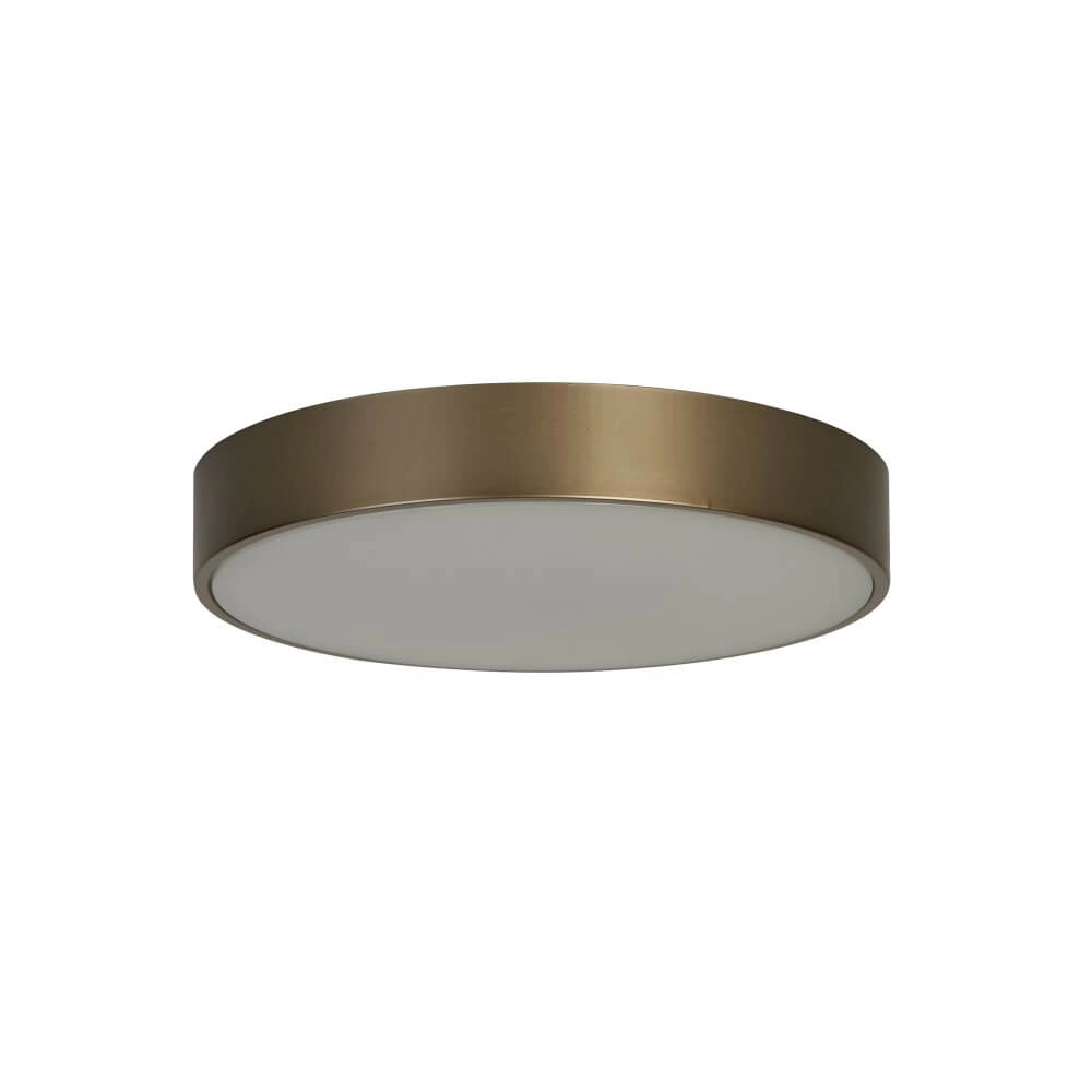 Plafondlamp Palma brons met wit venster Searchlight 5053423273310