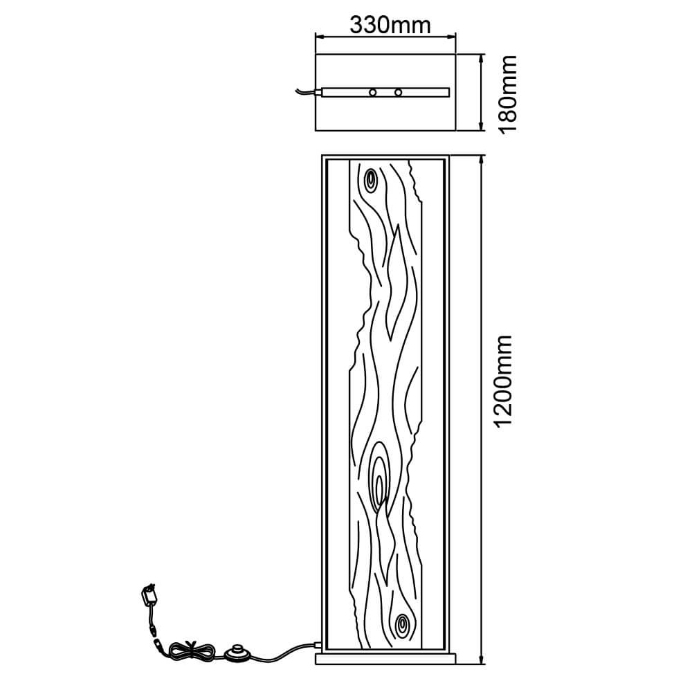 Led staande lamp Chaumont met hout Brilliant 4004353411809