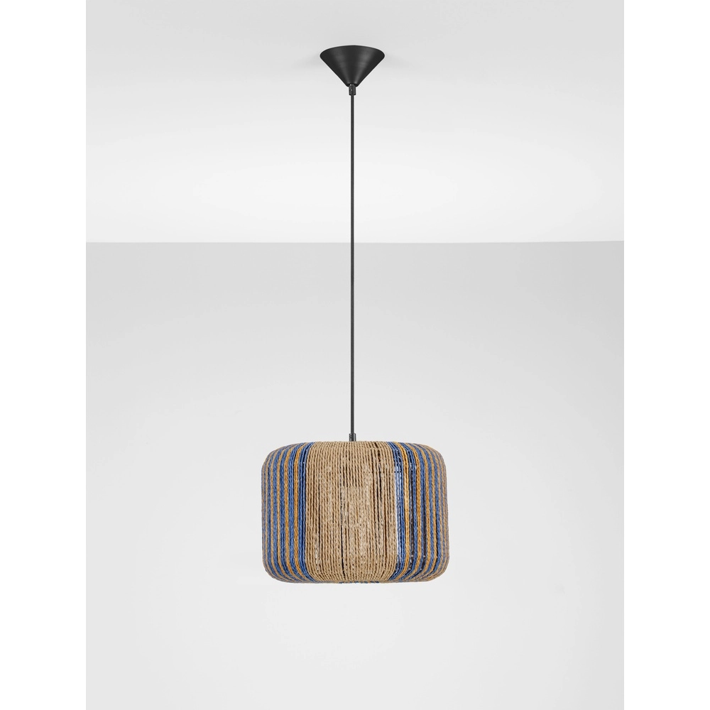 Hanglamp Abby Ø 33cm bruin met blauw Lyora 5212017477330