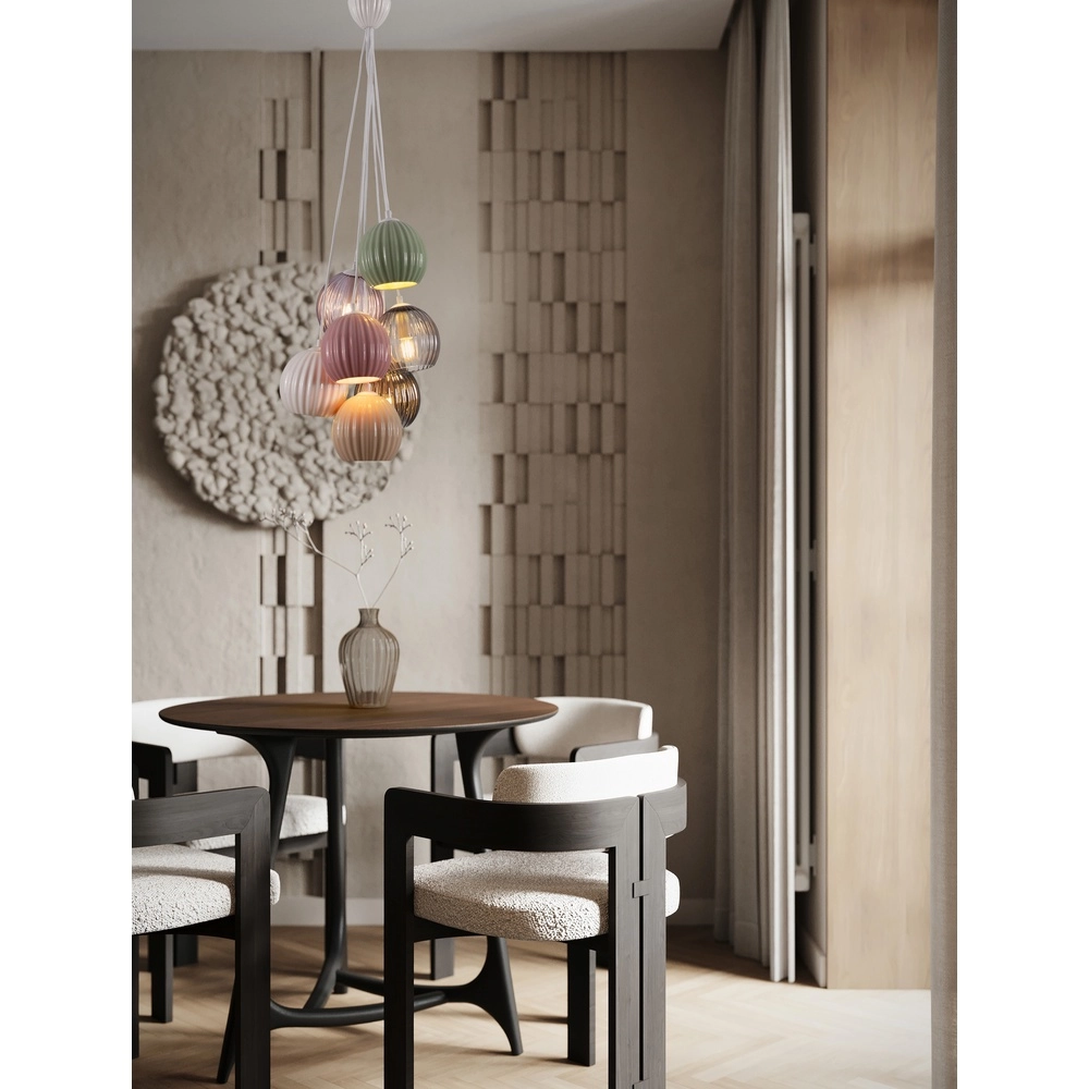 Colored pendant lamp Meline 7-light Lyora 5212017474001