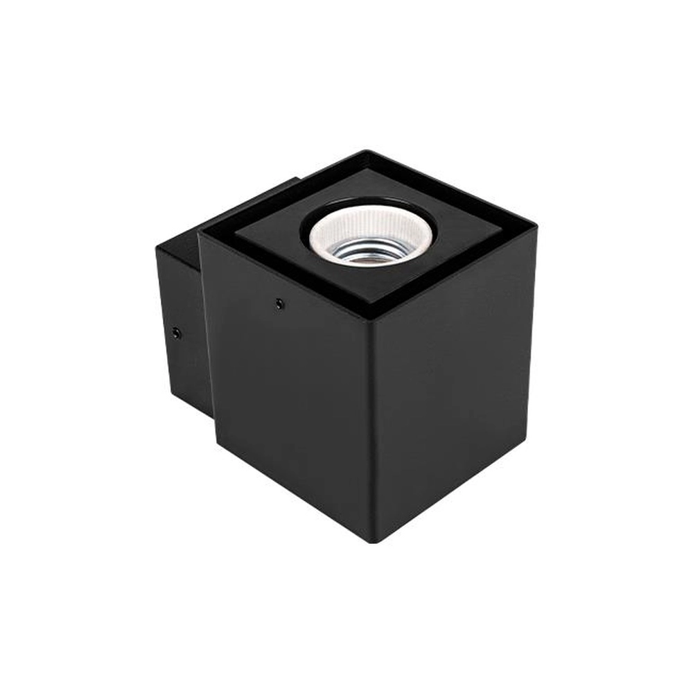 Moderne wandlamp Denver zwart met smoke glas Lyora 5904703019640