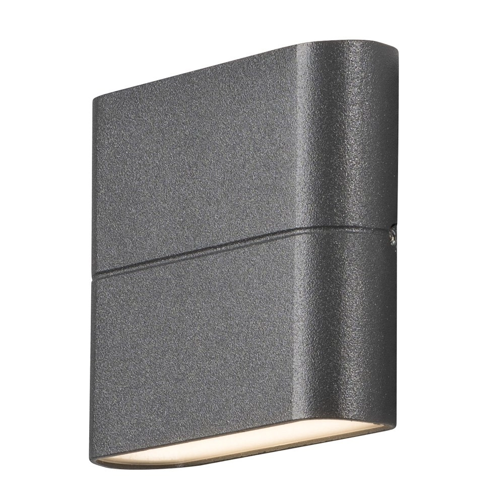 Vlakke up en downlighter Chieri 11cm antraciet Vlakke up en downlighter Chieri 11cm antraciet