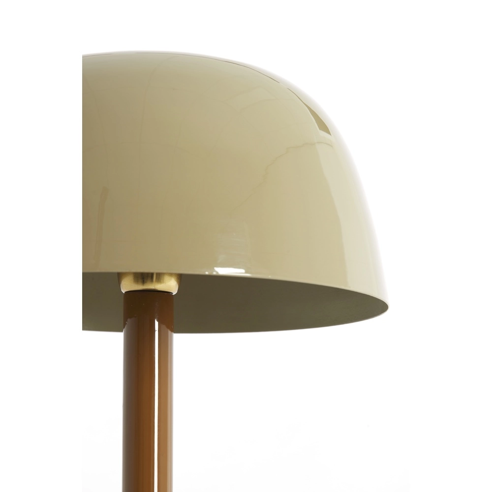 Bureaulamp Marivet glans zand en bruin - Ø 30cm Light & Living 8717807816247