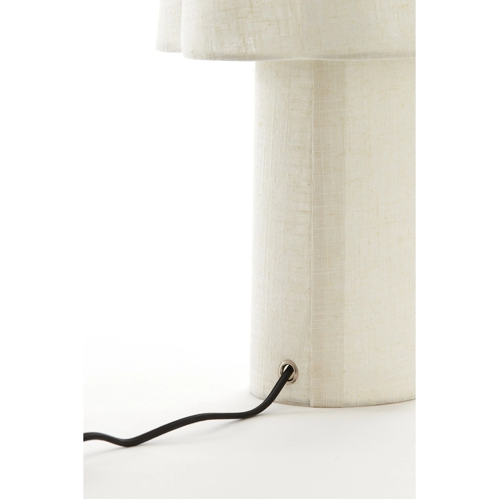 Schemerlamp Musaby organische vorm - naturel linnen Light & Living 8717807784249