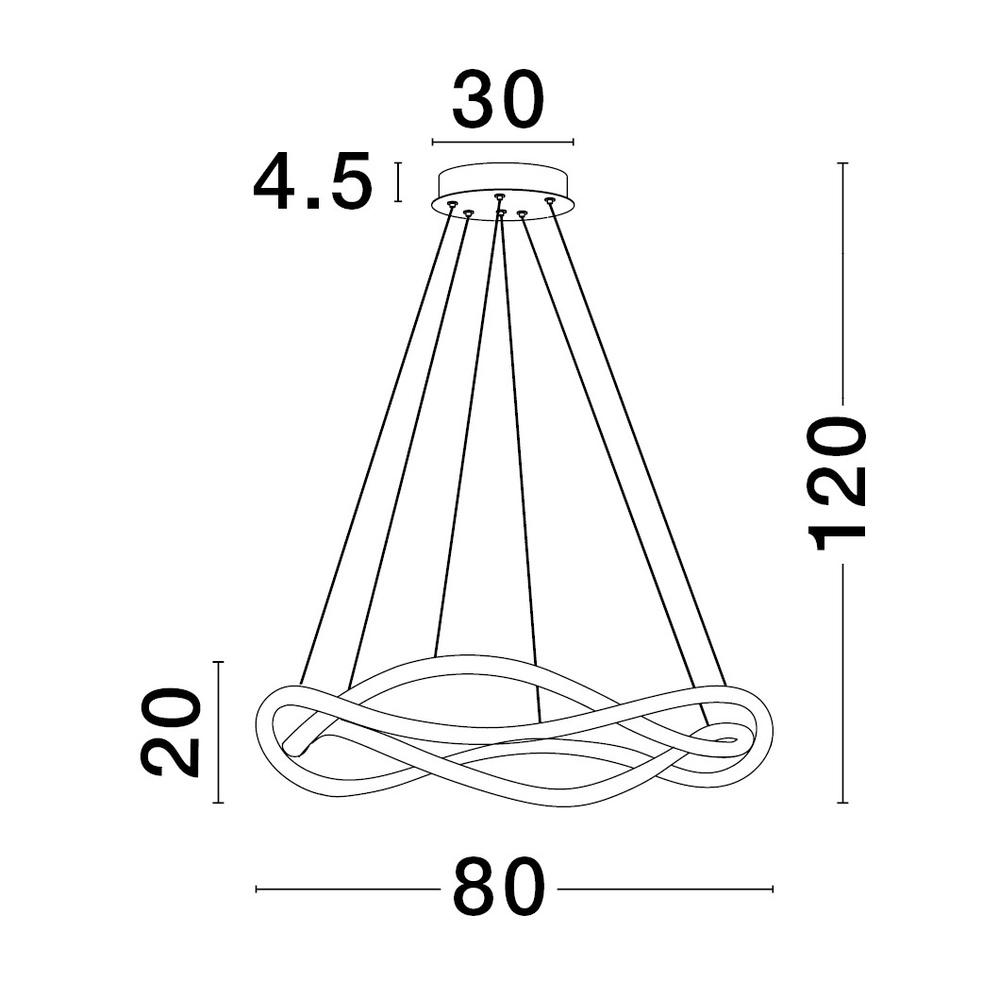 Design hanglamp Jinal zwart Ø 80cm Lyora 5212017438744