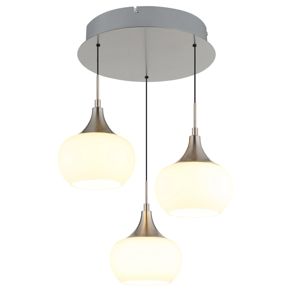 Design hanglamp Lui 3-lichts nikkel Globo 9007371589593