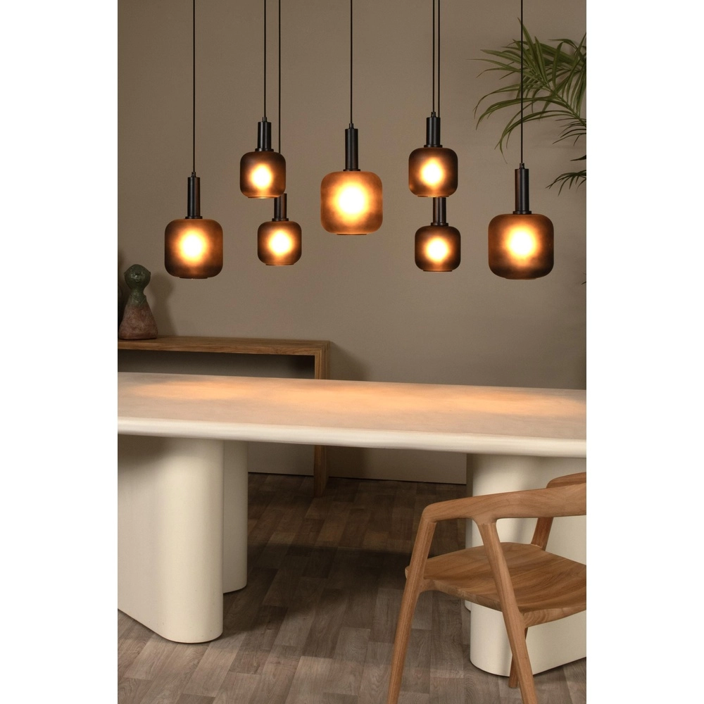 Zwarte hanglamp Eloise 7-lichts Lucide 5411212452481