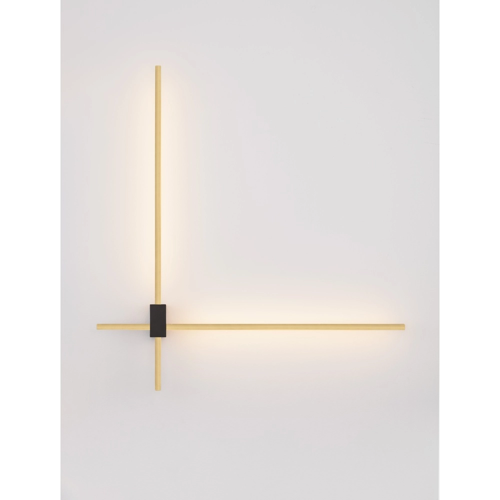 Strakke wandlamp Peak goud