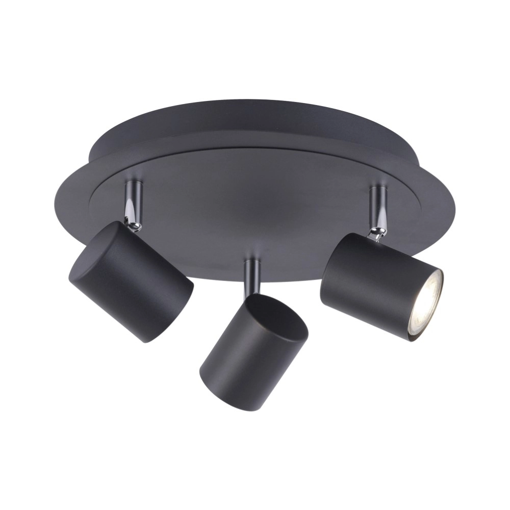 Zwarte opbouwspot Tarik met led Just Light 4043689973919