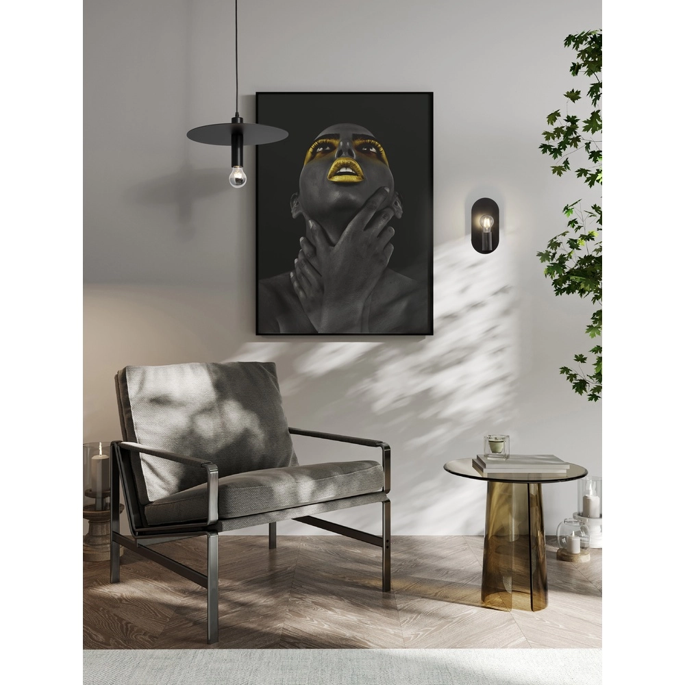 Wandlamp Royal ovaal zwart Lyora 5212017436146