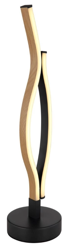 Tafellamp Geronimo zwart met hout Tafellamp Geronimo zwart met hout