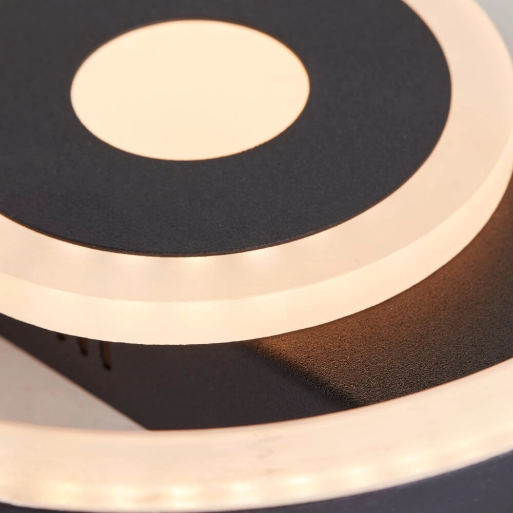 Plafondlamp Maureen Ø 20cm zwart Brilliant 4004353420047