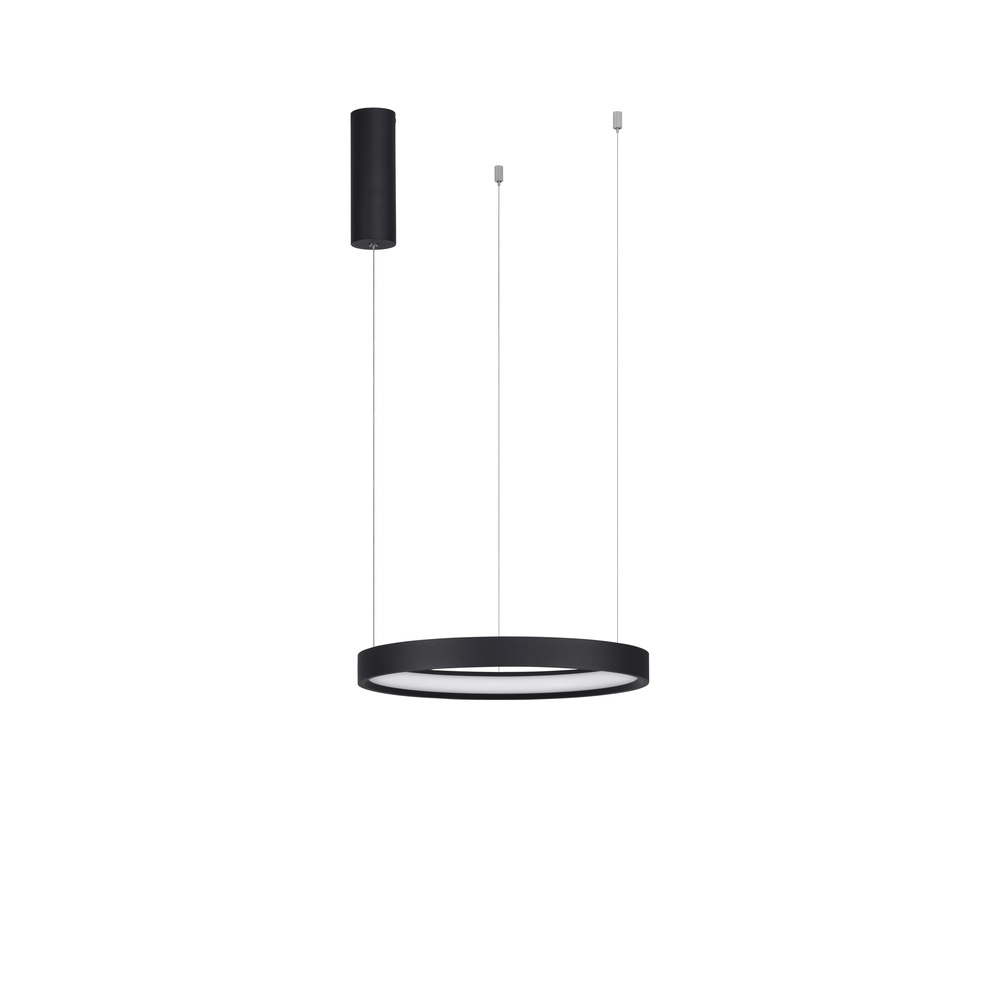 Ronde hanglamp Perrine zwart Ø 40cm Lyora 5212017438379