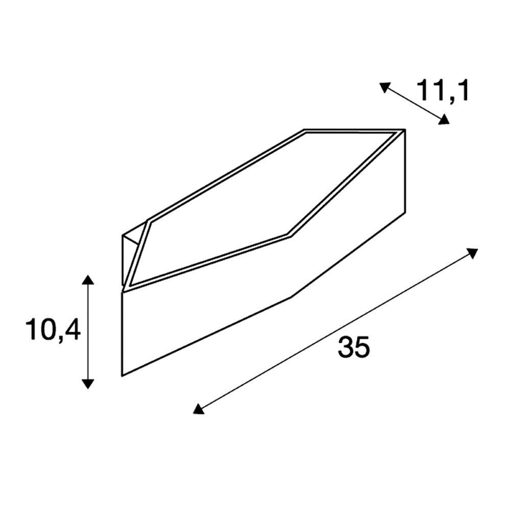 Wandlamp Cariso WL-4 zwart met goud SLV 4024163164252