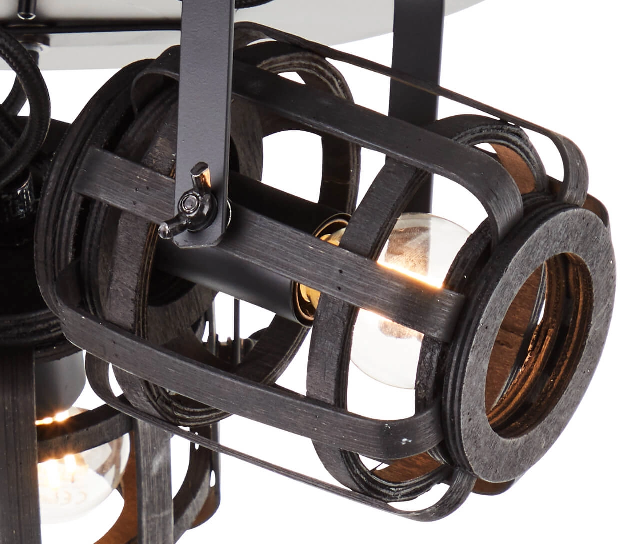 Spots Woodrow 3-lichts antiek zwart Brilliant 4004353391309