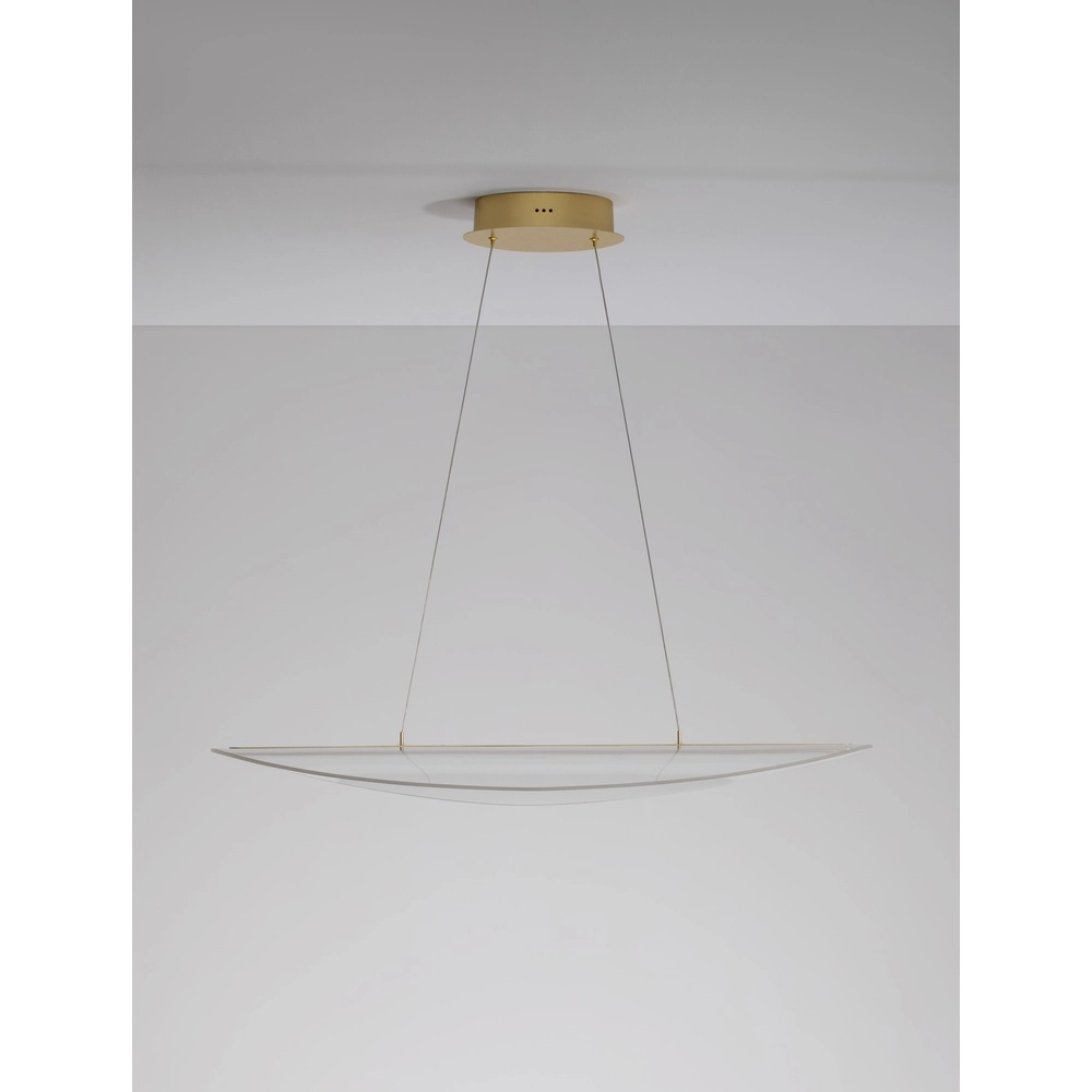 Hanglamp Agos goud met kunststof breed Lyora 5212017439413