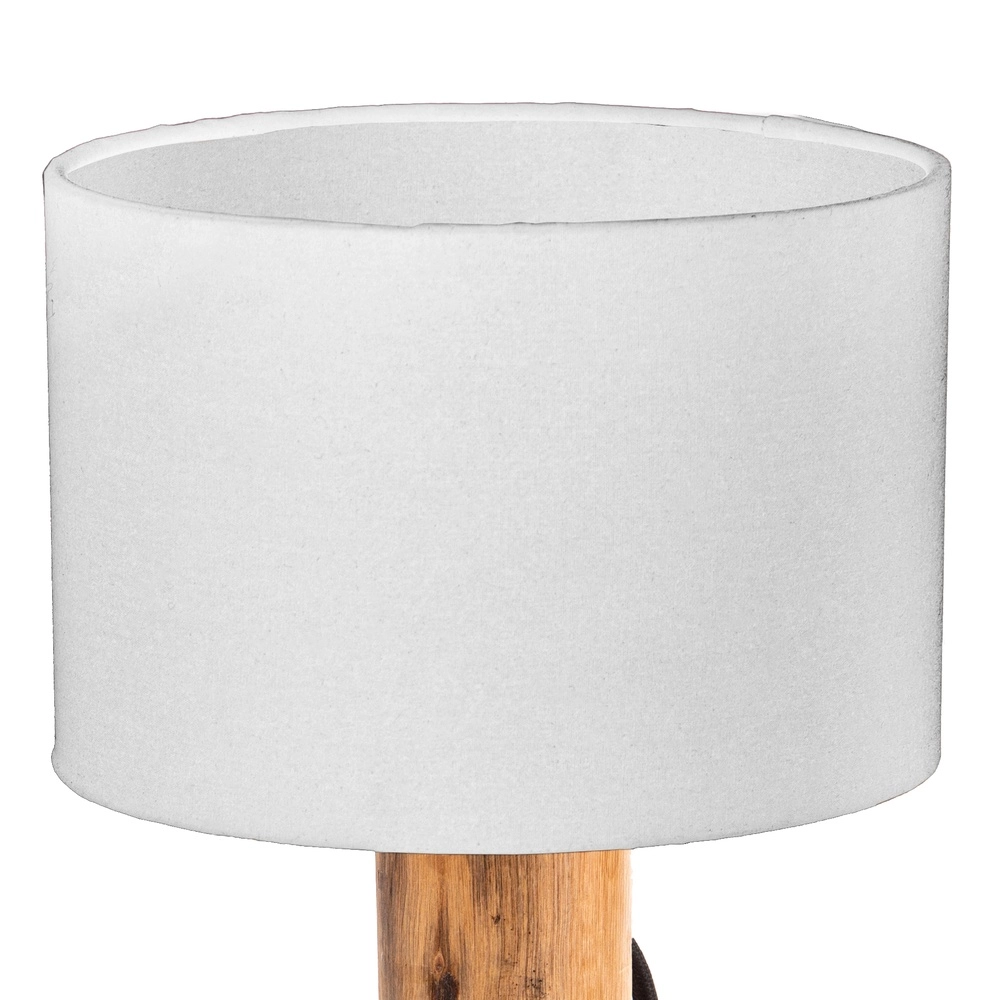 Tafellamp Norin hout met witte kap Globo 9007371478613