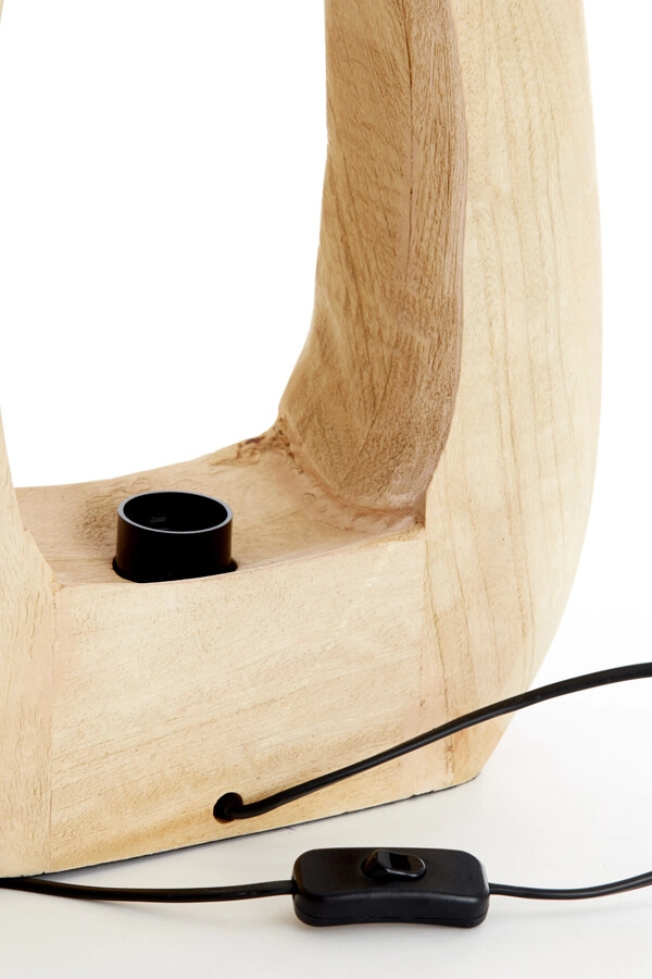 Licht houten tafellamp Kelafo 33 x 40cm Light & Living 8717807701109