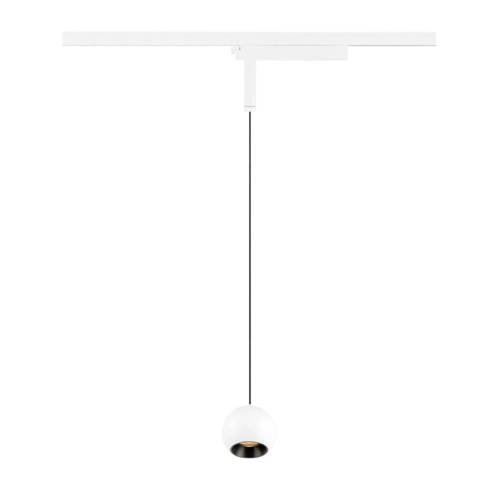 Hanglamp voor rail Light Eye 2.0 1-fase wit met zwart 2700K
