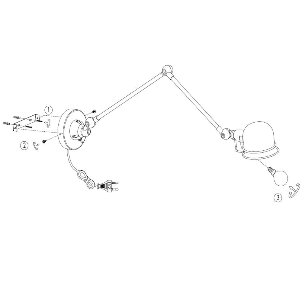 Landelijke leeslamp Davin Steinhauer 8712746102048