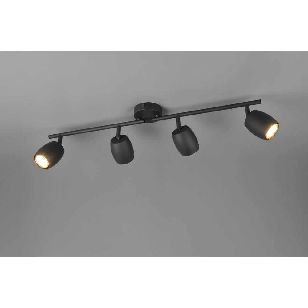 Plafondlamp Nancy 4-lichts zwart Trio 4017807657005