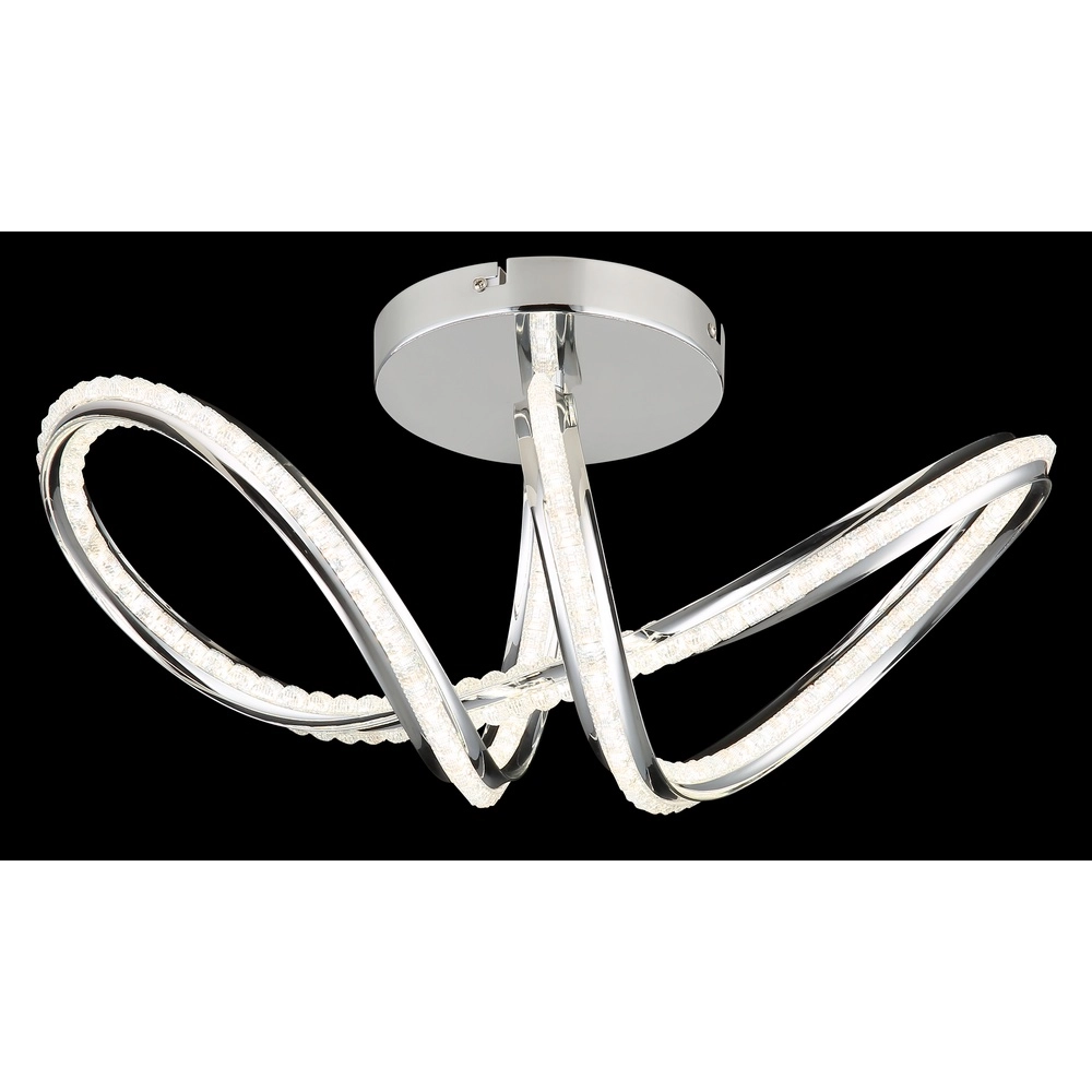 Moderne plafondlamp Evangeline chroom Globo 9007371586202
