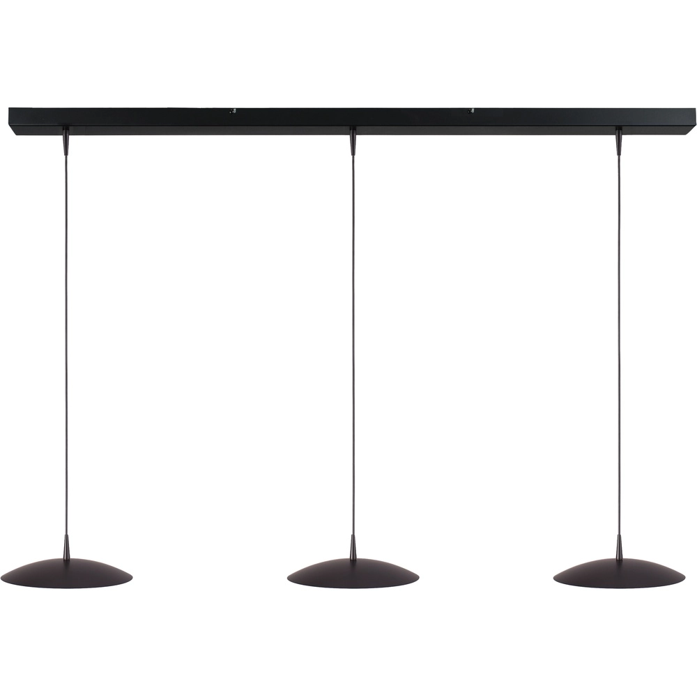 3-lichts hanglamp Scala 130cm zwart nikkel Ø 25cm