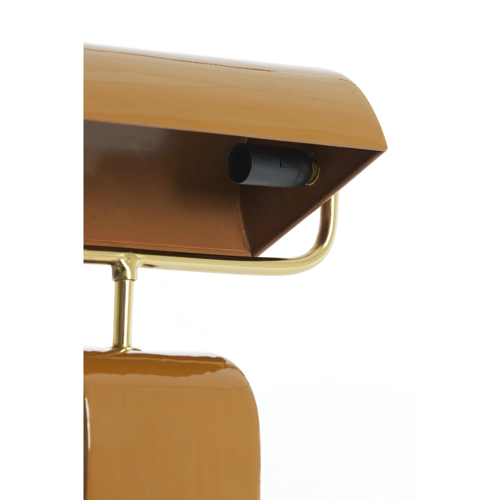 Bruine bureaulamp Cardona met goud - 1x E27 Light & Living 8717807816278