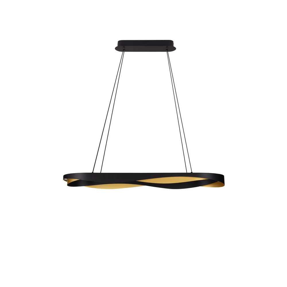 Hanglamp Radon Ø 100cm zwart met goud Lyora 5212017452511