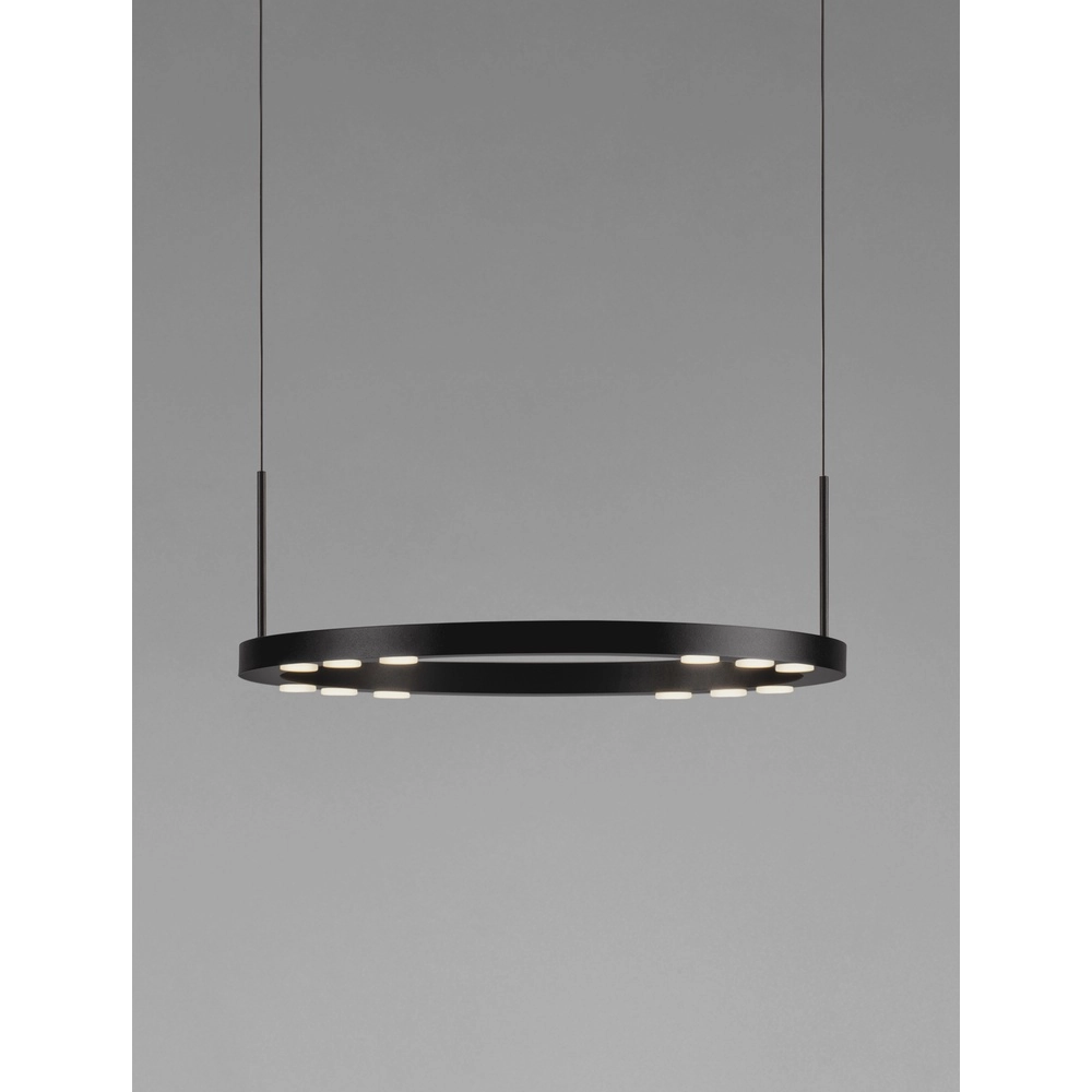 Sleek pendant lamp Lunette black Ø 40cm Lyora 5212017465184