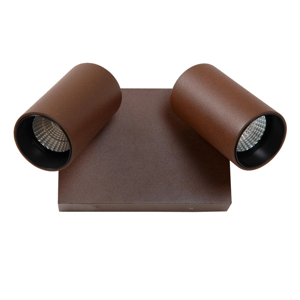 Wandspot IP65 Emeric roestbruin dubbel