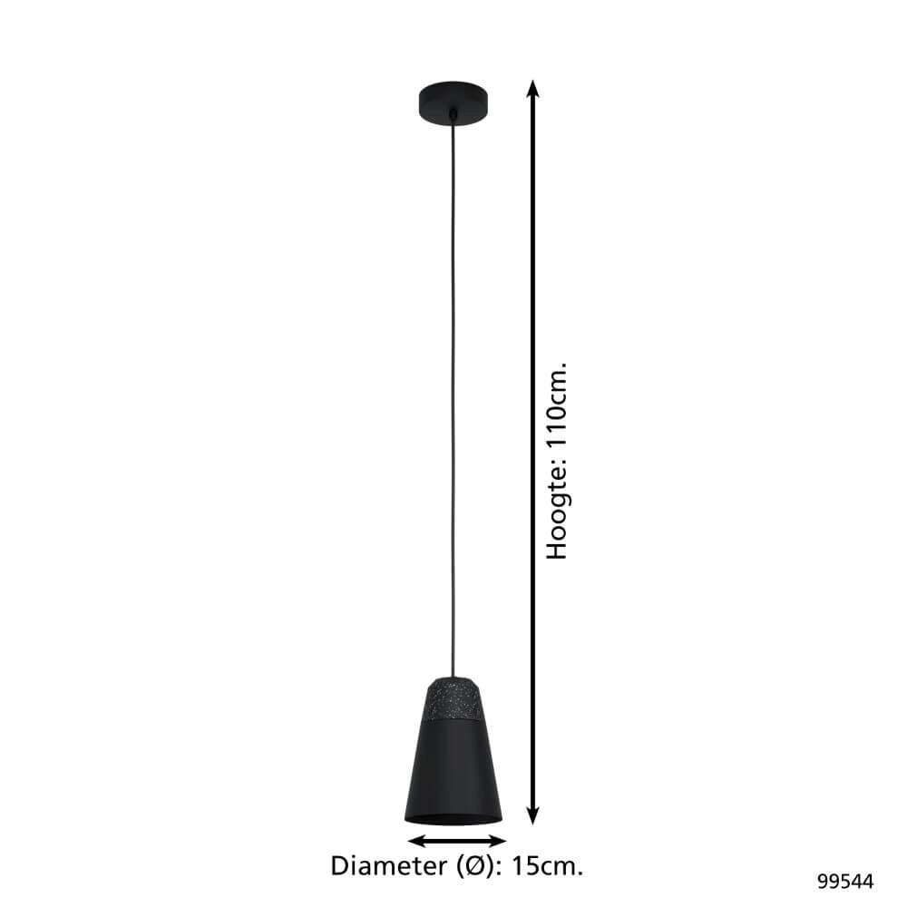 Zwarte hanglamp Canterras Eglo 9002759995447