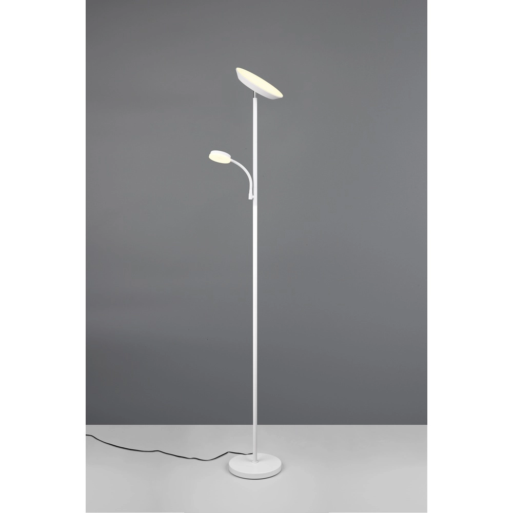 Vloerlamp Specter wit met leeslamp Trio 4017807612301