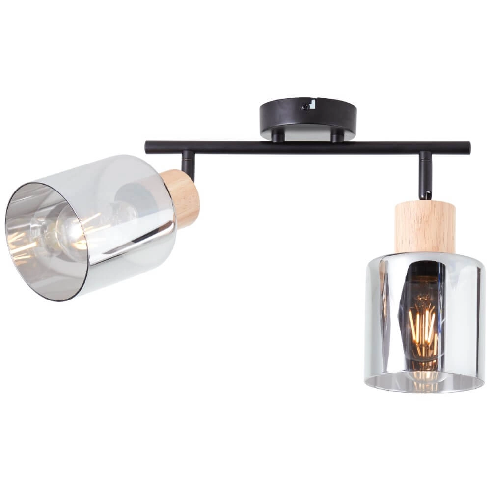 Plafondlamp Weald 2-lichts zwart Brilliant 4004353413087