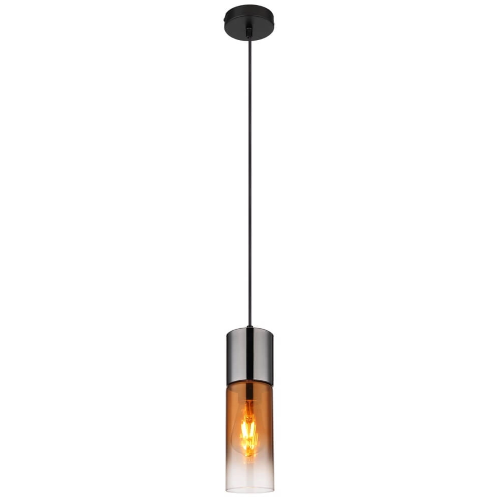 Strakke hanglamp Annika enkel gunmetal Strakke hanglamp Annika enkel gunmetal