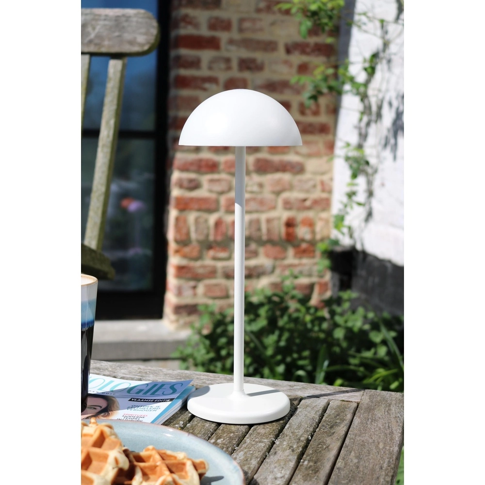 Oplaadbare tafellamp Joy IP54 wit Lucide 5411212151957