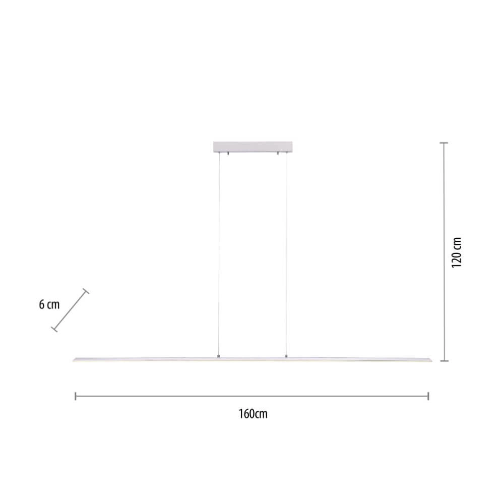 Design hanglamp Pure Lite 160cm metaal Paul Neuhaus 4012248344866
