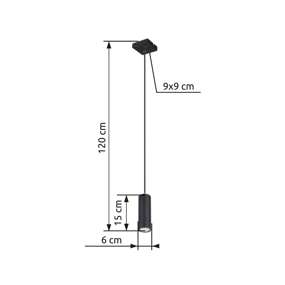 Hanglamp Robby zwart Globo 9007371430550