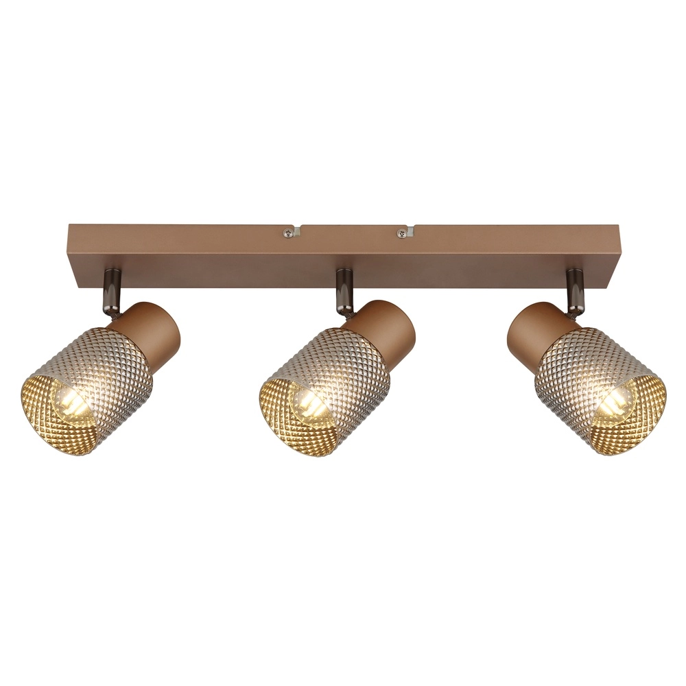 Plafondlamp Satella 3-lichts koffie bruin Globo 9007371462575