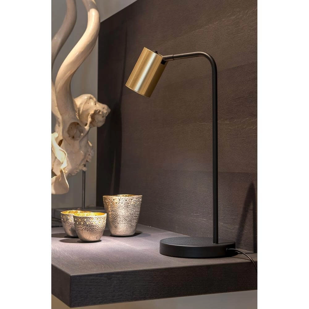 Design tafellamp Megano zwart met goud Artdelight 8720701100640