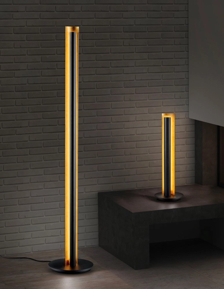 Staande backlight Texel 142cm goud met zwart Trio 4017807359633