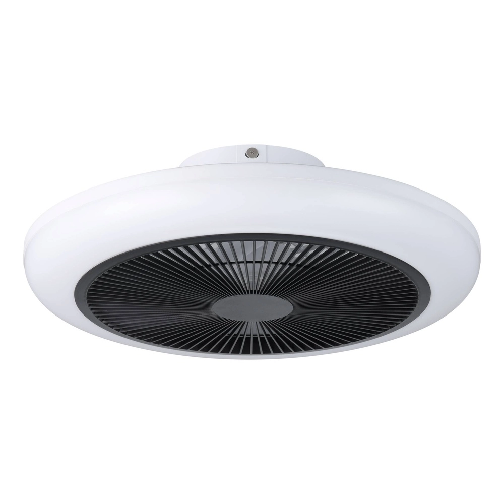 Plafondventilator Sayulita wit met zwart Ø 46cm Plafondventilator Sayulita wit met zwart Ø 46cm