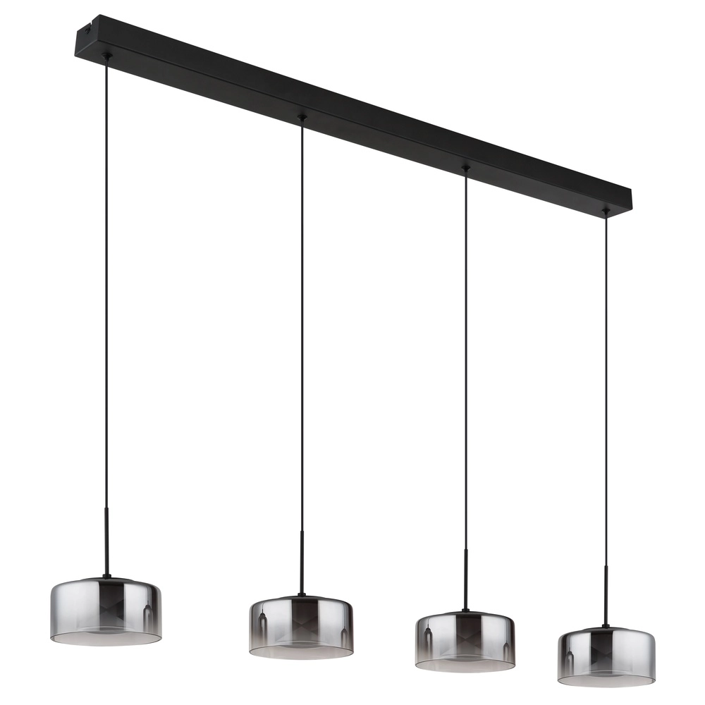 Design hanglamp Belinda 4-lichts zwart Globo 9007371531295